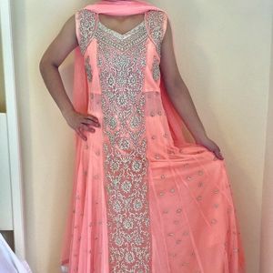 Peach Indian Anarkali